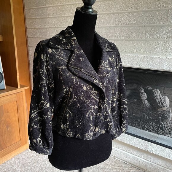 FREE PEOPLE Mystic Brocade Cropped Jacket Size 8 - Picture 3 of 10